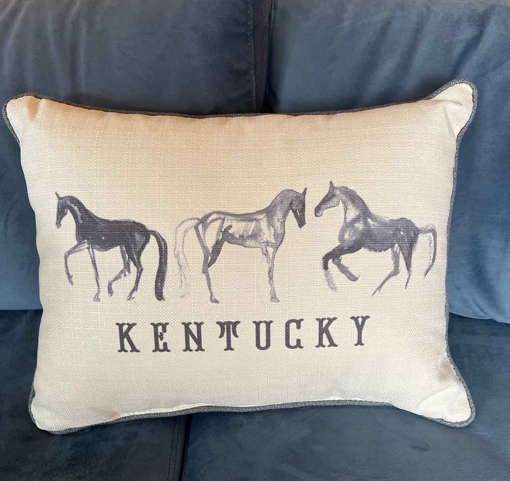 Neutral Horse Kentucky Pillow-Little Birdie-The Bugs Ear