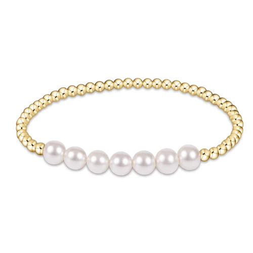 Enewton Classic Gold Beaded Bliss 3mm Bead Bracelet 6mm Pearl-Enewton-The Bugs Ear