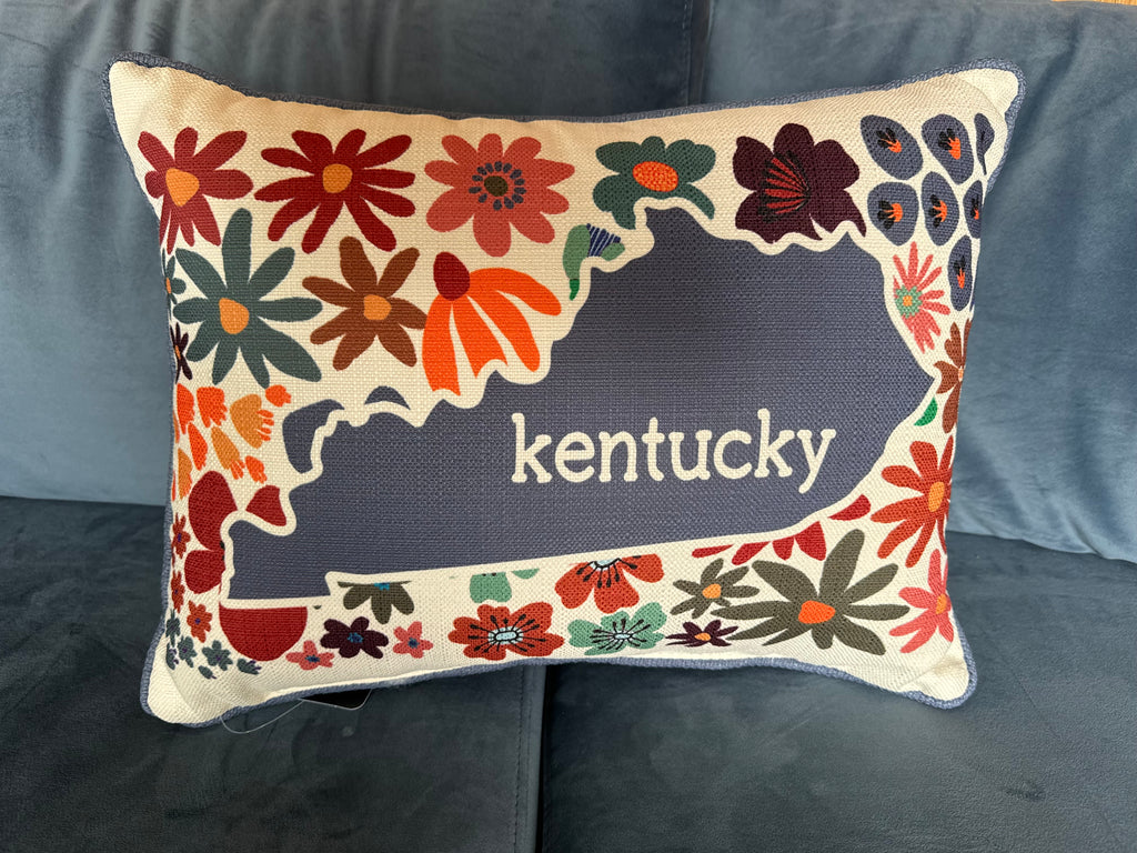 Fall Floral Kentucky State Pillow-Little Birdie-The Bugs Ear