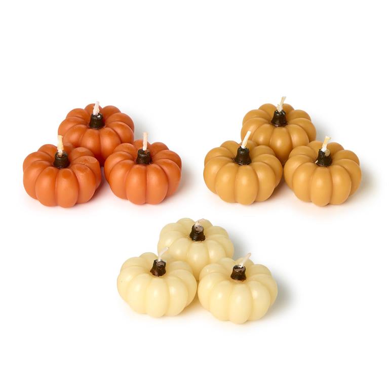 Mini Pumpkin Candles Set of 3-Two's Company-The Bugs Ear