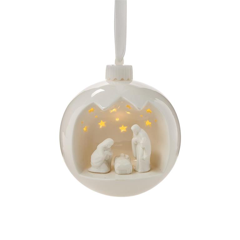 Nativity Scene Light-Up Keepsake Ornament-Two's Company-The Bugs Ear