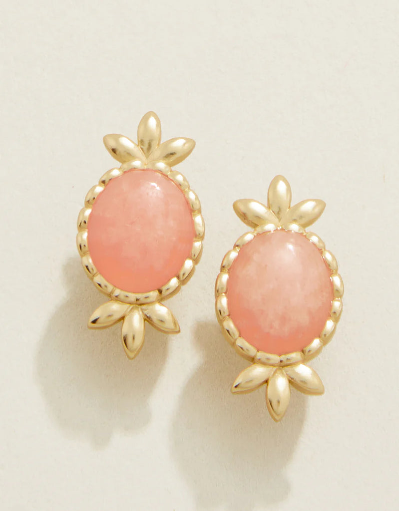 Spartina Nara Oval Stud Earrings in Pink-Spartina-The Bugs Ear
