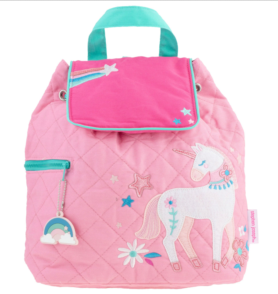 Stephen Joseph Quilted Backpack in Pink Unicorn-Stephen Joseph-The Bugs Ear