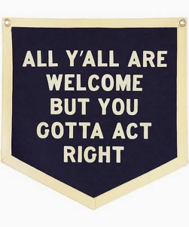 All Y'all Are Welcome Camp Flag Oxford Pennant-Oxford Pennant-The Bugs Ear