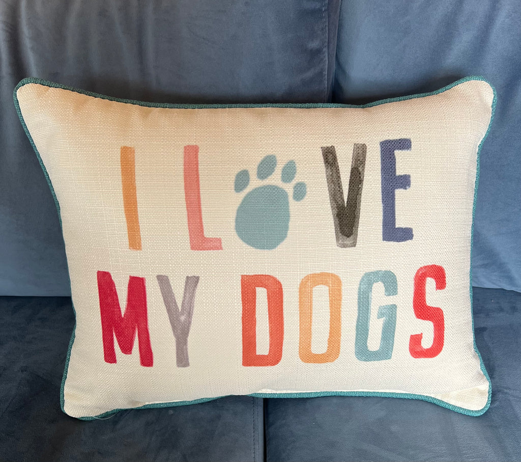 I Love My Dogs Pillow-Little Birdie-The Bugs Ear