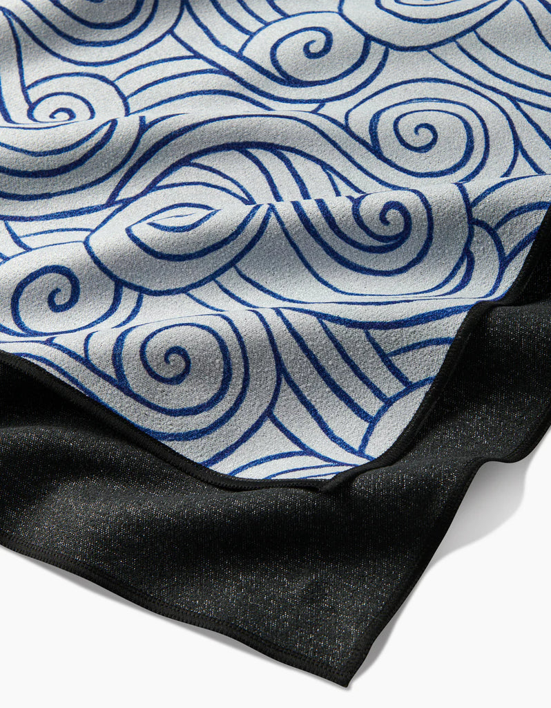 Geometry Beach Towel Blue Waves-Geometry Towel-The Bugs Ear