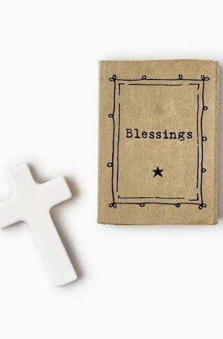 Blessings Porcelain Cross Matchbox-Two's Company-The Bugs Ear