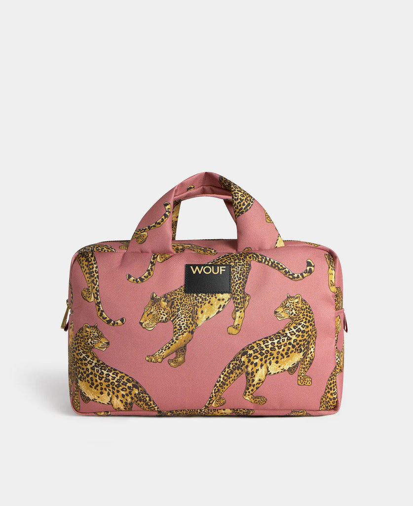 Blush Leopard Large Toiletry Bag-Wouf-The Bugs Ear