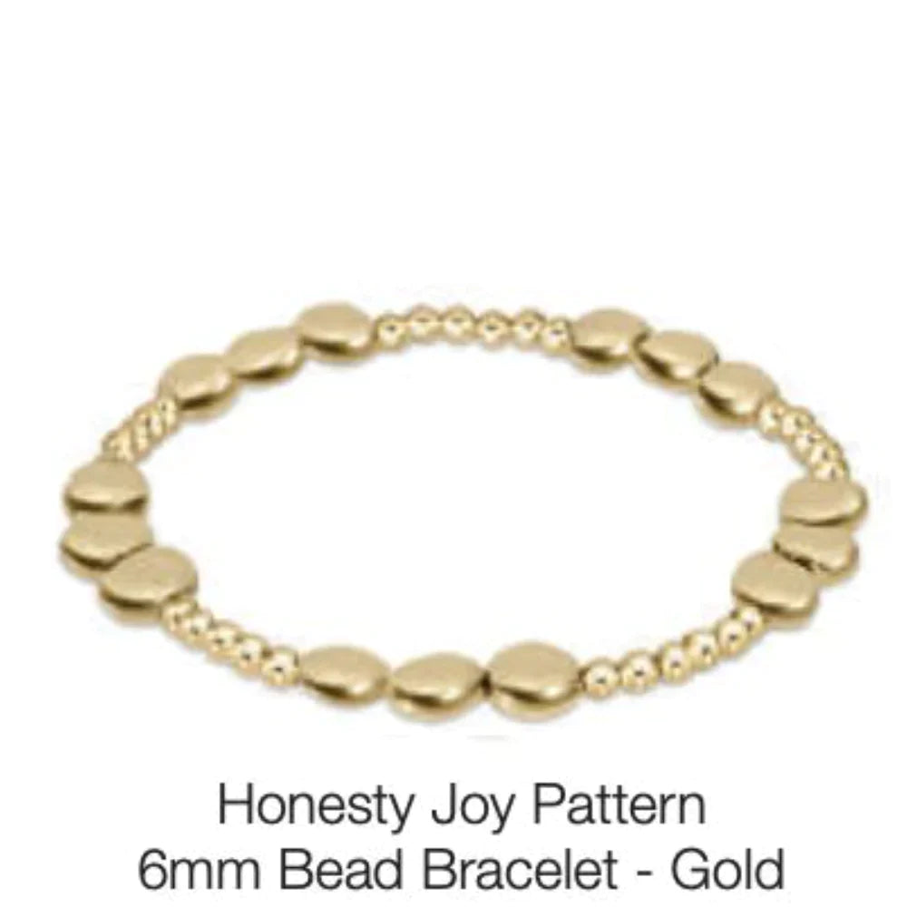 Enewton Honesty Joy Pattern 6mm Bead Bracelet Gold-Enewton-The Bugs Ear