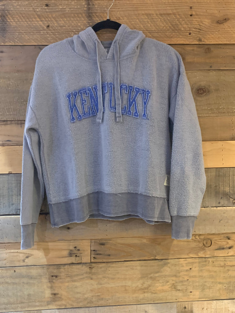 Kentucky Hooded Sweatshirt Reverse Fleece in Grey-Royce-The Bugs Ear