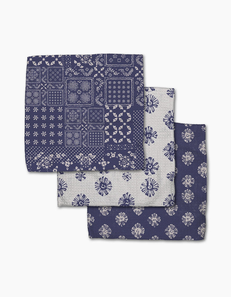 Geometry Dishcloth Set Flowing Ocean-Geometry Towel-The Bugs Ear
