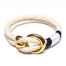 Deckard Ivory, Navy and White in Gold Bracelet-Allison Cole Jewelry-The Bugs Ear