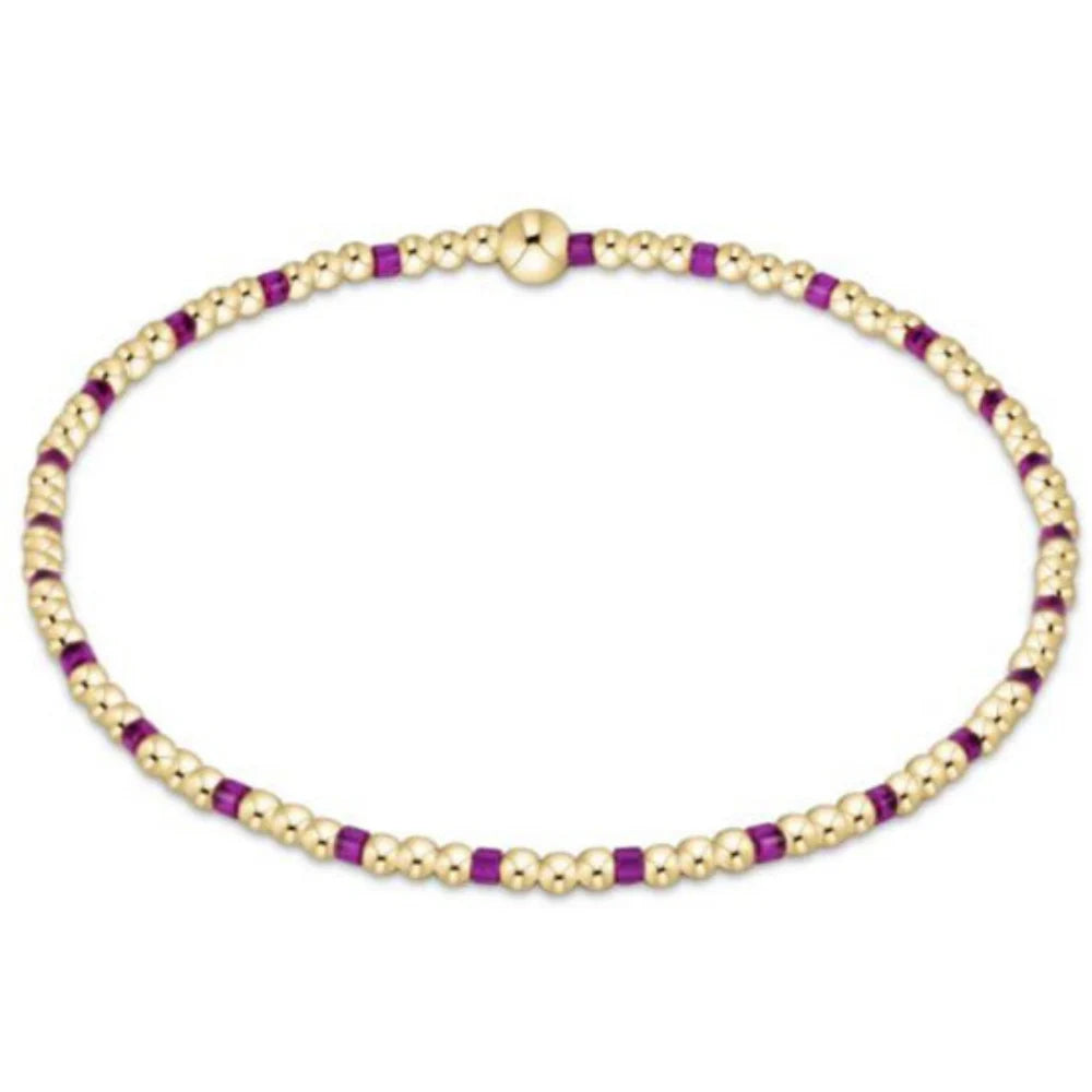 Enewton Egirl Hope Sincerity Pattern 2mm Bead Bracelet in Fuchsia-Enewton-The Bugs Ear