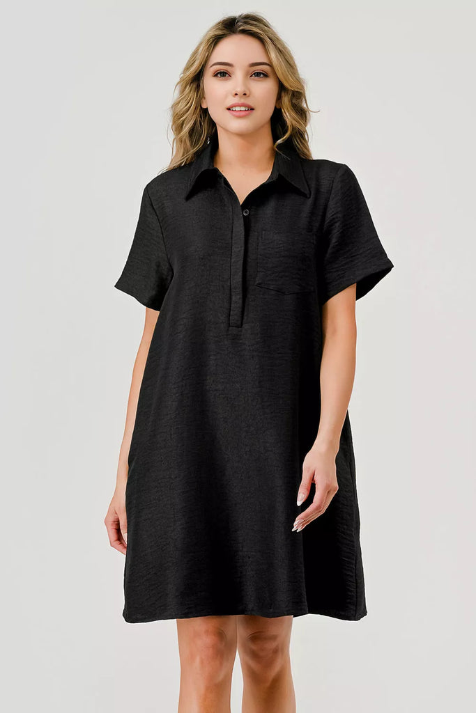 Ellie Game Day Dress in Black-Pixi Ivy-The Bugs Ear