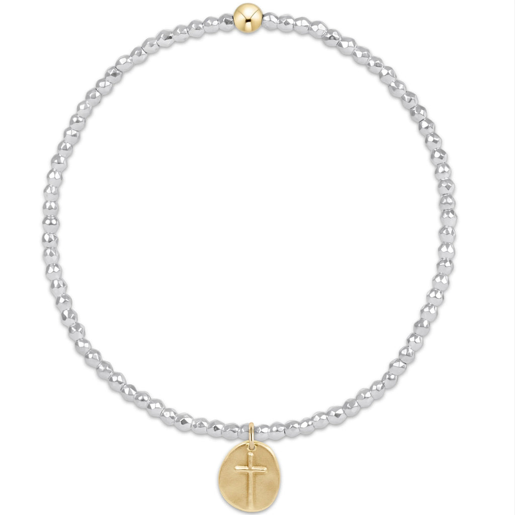 Enewton Bright Silver Faceted Hematite 2mm Bead Bracelet Inspire Small Gold Charm-Enewton-The Bugs Ear