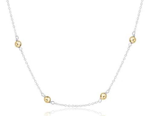 Enewton Choker Simplicity Chain Sterling Mixed Metal Classic 4mm Gold 15"-Enewton-The Bugs Ear