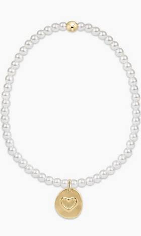 Enewton Classic Pearl 3mm Bead Bracelet - Inspire Love Small Gold Charm-Enewton-The Bugs Ear