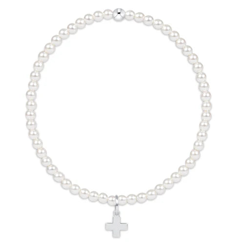 Enewton Classic Pearl 3mm Bead Bracelet Signature Cross Sterling Charm-Enewton-The Bugs Ear