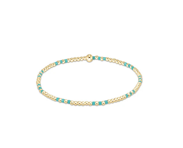 Enewton Hope Joy 2mm Bead Bracelet in Turquoise-Enewton-The Bugs Ear