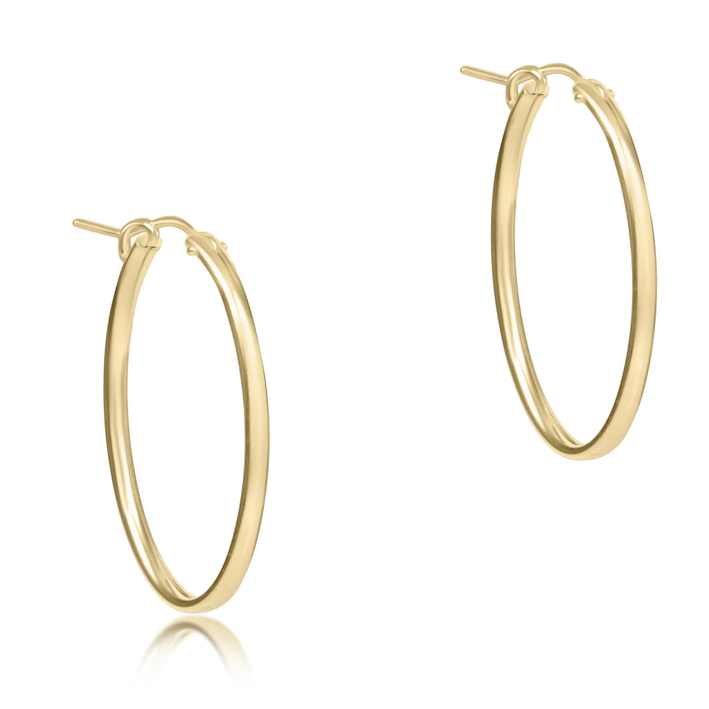 Enewton Oval Gold 1" Hoop Smooth Earrings-Enewton-The Bugs Ear