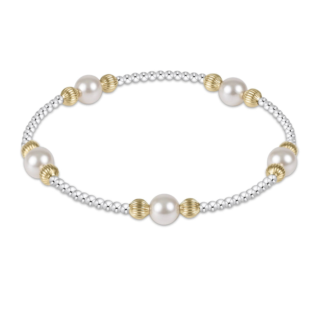 Enewton Purpose Pearl Mixed Metal Dignity 6mm Bead Bracelet-Enewton-The Bugs Ear