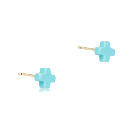 Enewton Signature Cross Small Stud Turquoise-Enewton-The Bugs Ear