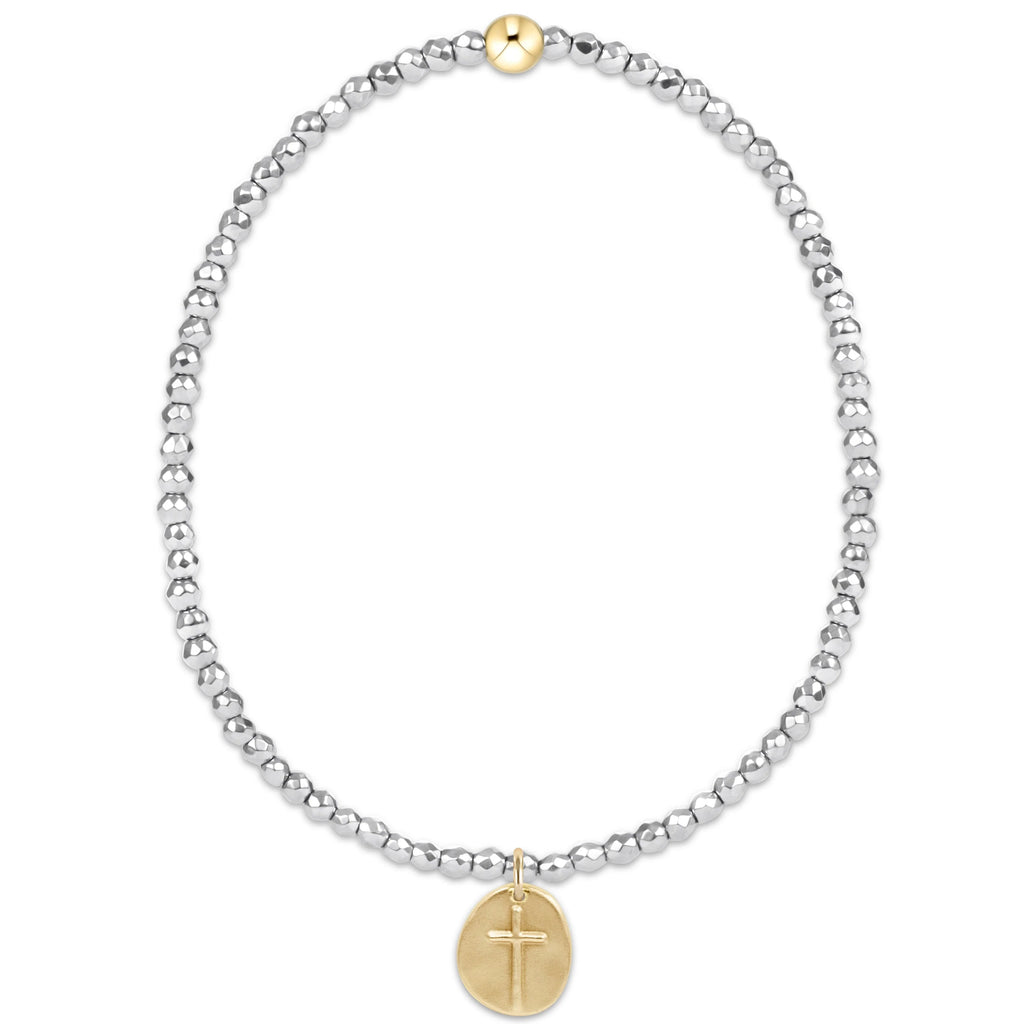 Enewton Silver Faceted Hematite 2mm Bead Bracelet Inspire Small Gold Charm-Enewton-The Bugs Ear