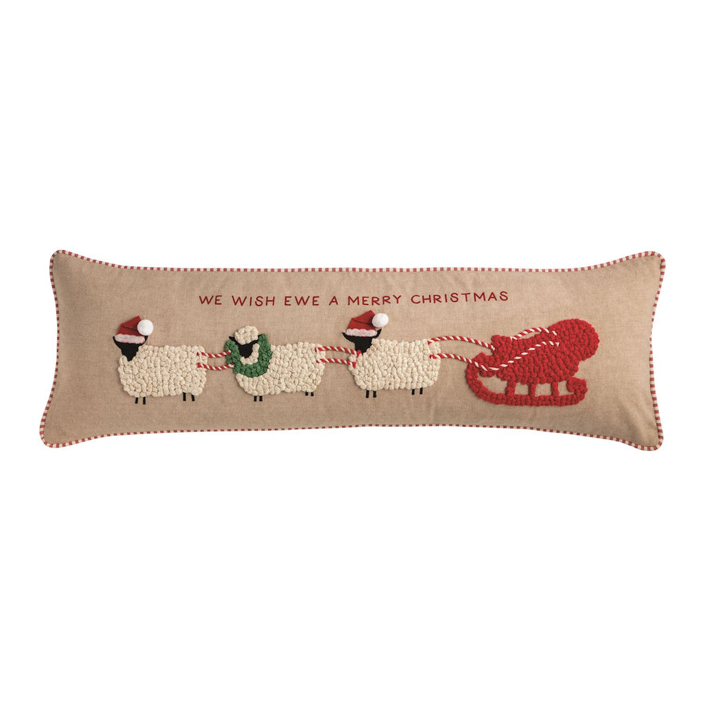 Farm Christmas Long Sheep Pillow Mud Pie-Mud pie-The Bugs Ear