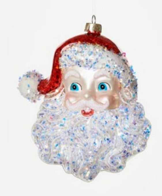 Santa Glass Ornament-One Hundred 80-The Bugs Ear