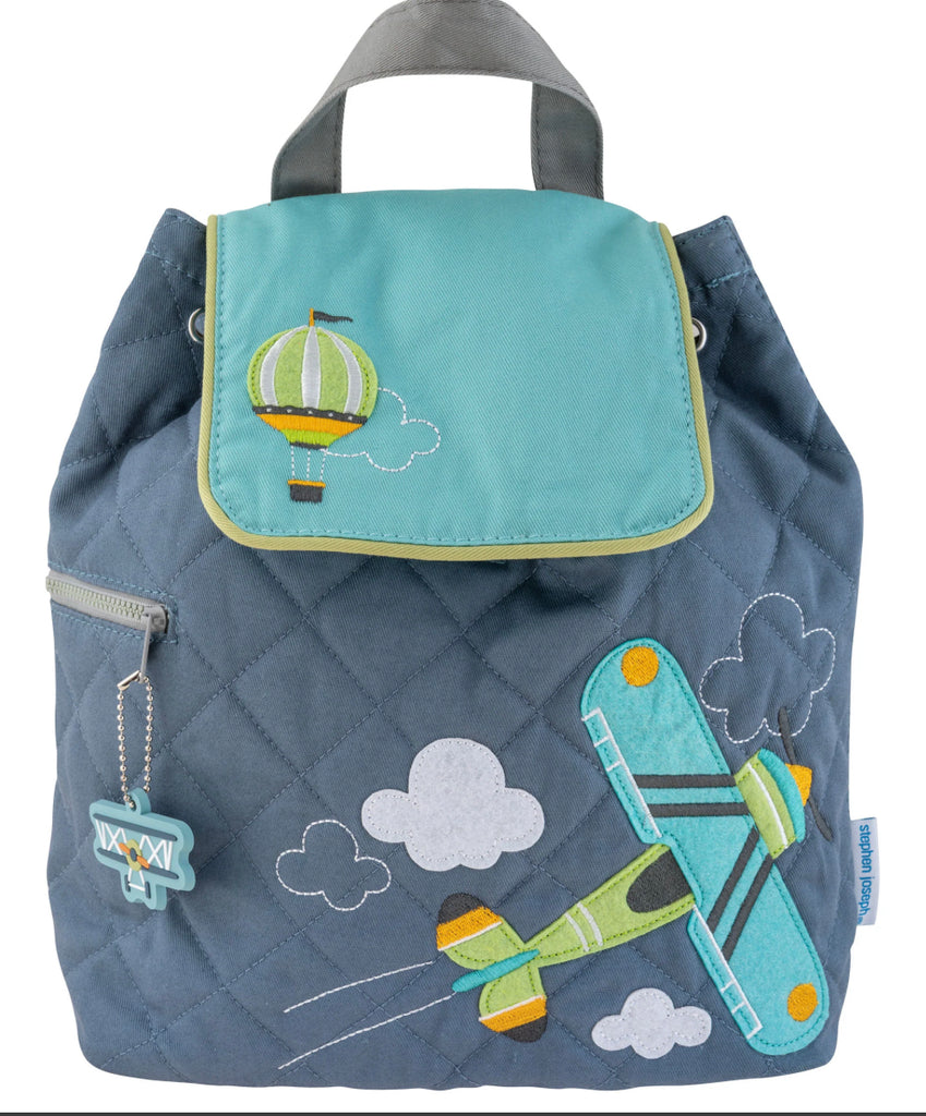 Stephen Joseph Quilted Backpack in Airplane Hot Air Balloon-Stephen Joseph-The Bugs Ear