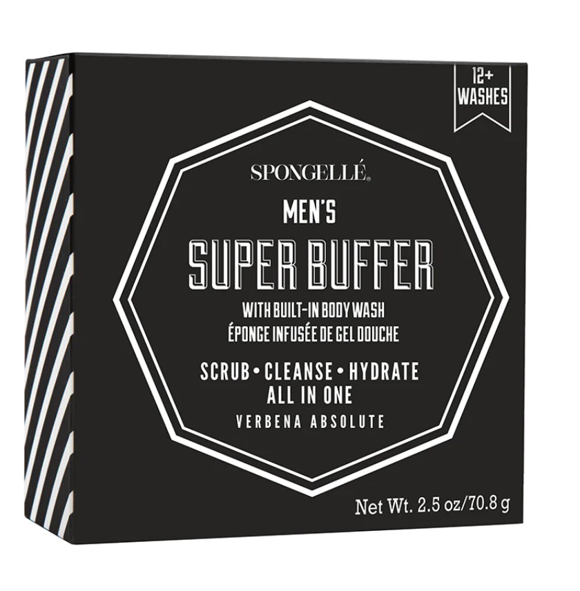 Spongelle Men's Super Buffer Black Scrubber-Spongelle-The Bugs Ear