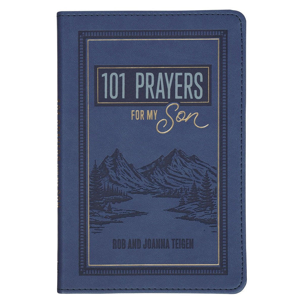 101 Prayers for My Son Blue Faux Leather Prayer Book-Christian Art-The Bugs Ear