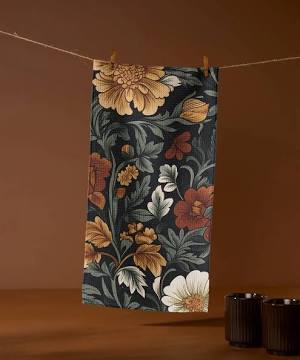 Geometry Bar Towel Classic Foliage-Geometry Towel-The Bugs Ear