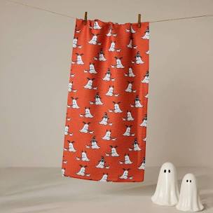Geometry Bar Towel Spooky Ghost Walk Orange-Geometry Towel-The Bugs Ear