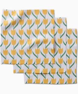 Geometry Dishcloth Set Spring Tulip Flowers-Geometry Towel-The Bugs Ear