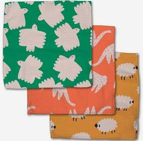 Geometry Dishcloth Set Towel Fluff and Feathers-Geometry Towel-The Bugs Ear
