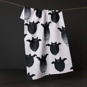 Geometry Fuzzy Bats Tea Towel-Geometry Towel-The Bugs Ear