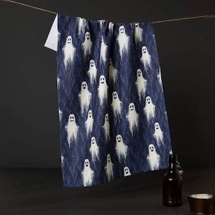 Geometry Happy Ghosting Tea Towel-Geometry Towel-The Bugs Ear