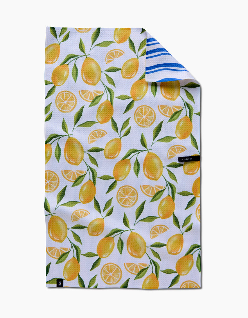 Geometry Lemon Bliss Double Sided Tea Towel-Geometry Towel-The Bugs Ear