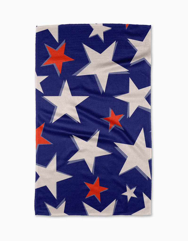 Geometry Shadowed Stars Tea Towel-Geometry Towel-The Bugs Ear