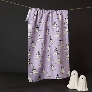 Geometry Spooky Ghost Walk Tea Towel-Geometry Towel-The Bugs Ear