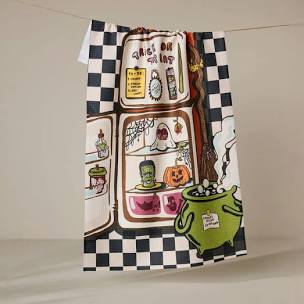 Geometry Spooky Roommates Tea Towel-Geometry Towel-The Bugs Ear