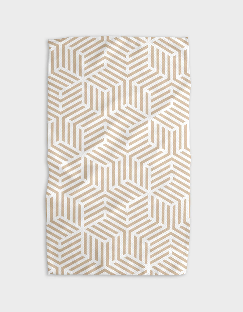 Geometry Stacked Cubes Tea Towel-Geometry Towel-The Bugs Ear