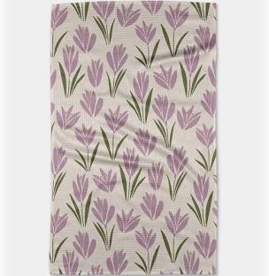 Geometry Tulip Bulbs Kitchen Tea Towel-Geometry Towel-The Bugs Ear