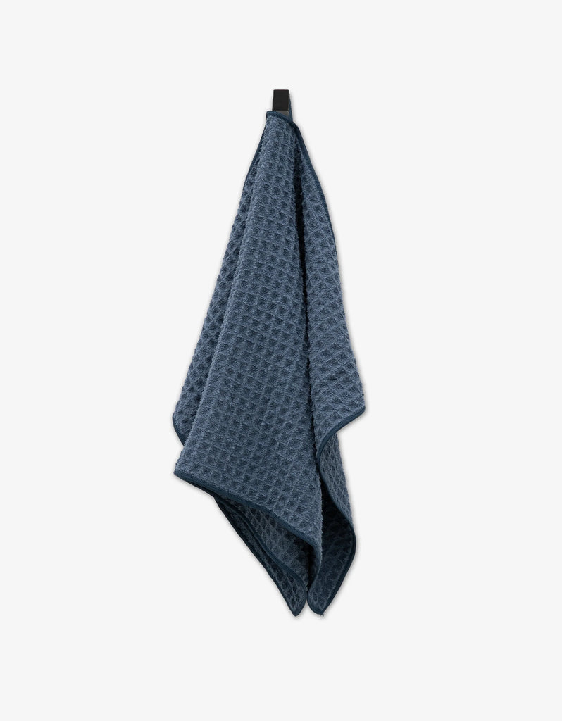 Geometry Waffle Hand Towel Midnight Blue-Geometry Towel-The Bugs Ear