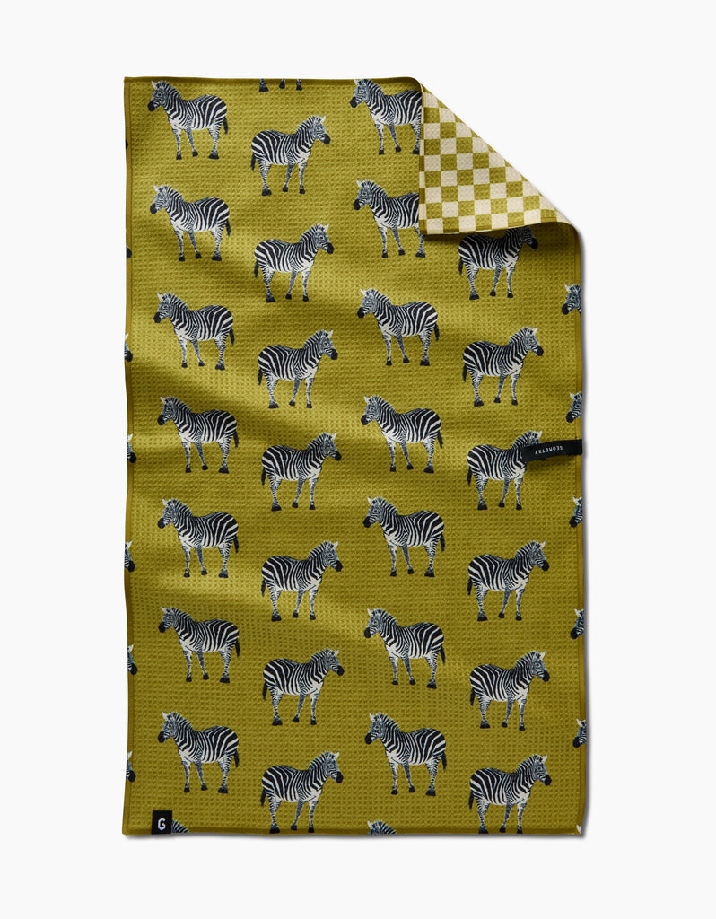 Geometry Zebra Way Double Sided Tea Towel-Geometry Towel-The Bugs Ear