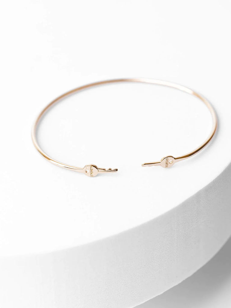 The Giving Keys Gold Wrapped Mini Key Bangle Strength and Growth-The Giving Keys-The Bugs Ear
