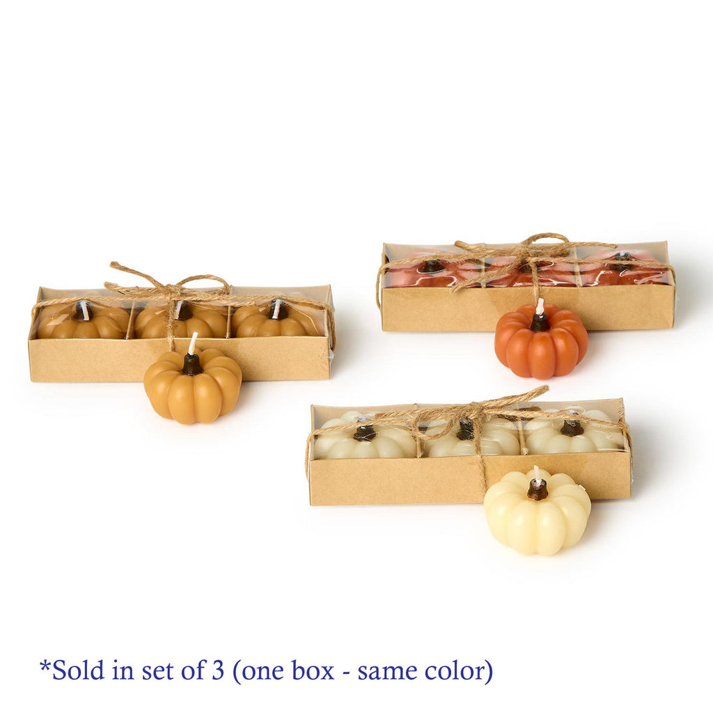 Mini Pumpkin Candles Set of 3-Two's Company-The Bugs Ear