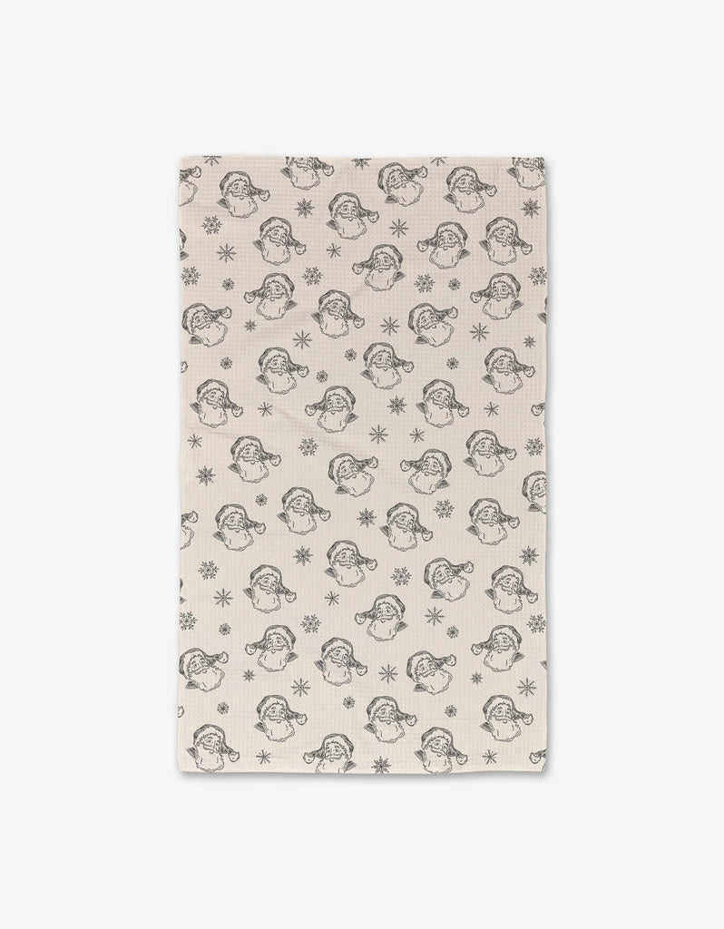 Geometry Vintage Santa Tea Towel-Geometry Towel-The Bugs Ear