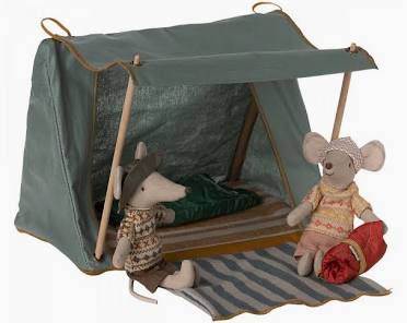 Happy Camper Tent Maileg in Blue-Maileg-The Bugs Ear